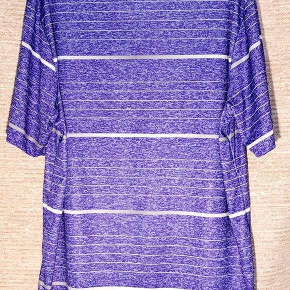 PGA Tour Purple Polo Shirt with Stripes Mens XL #150 - Picture 2 of 6